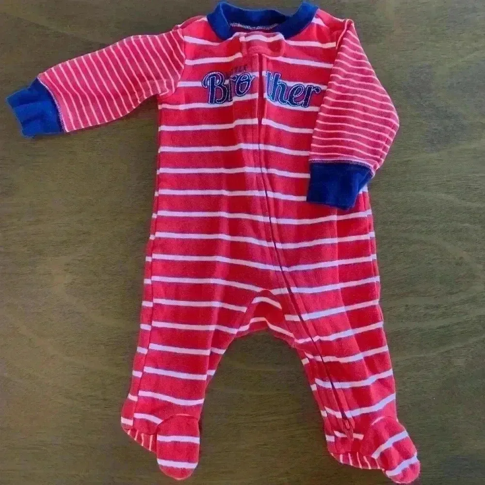 3 MONTHS Carter's Baby Fleece Footed Sleeper Pajamas PJs LOT Of 3 (0813)